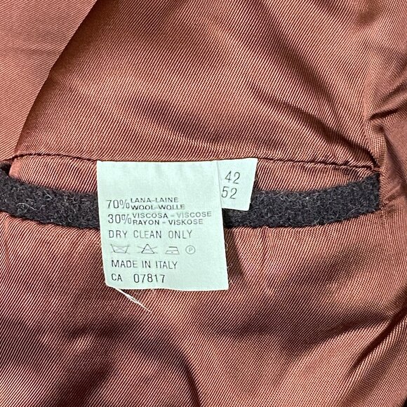 Pronto Uomo Italy Wool Blend Luxury Italian Tailored Suit Jacket Eggplant 42R - Picture 13 of 13